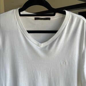 Louis Vuitton Classic White V-Neck Tee